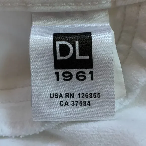 DL1961 Florence Instasculpt Cropped jeans in white, size 32 - Picture 8 of 10